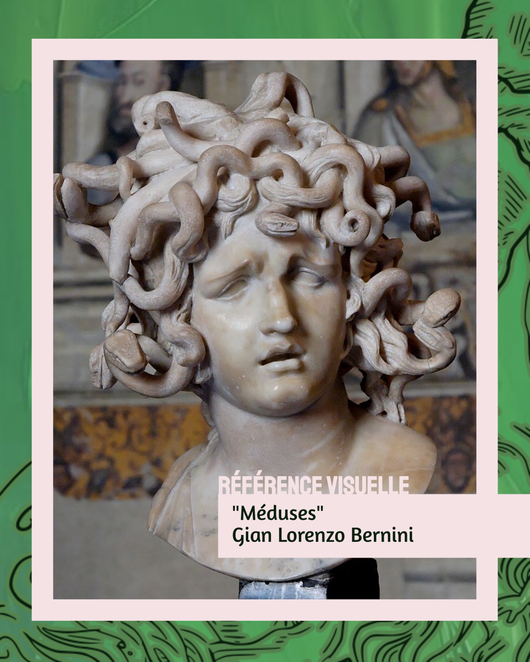 Une sculpture de Gian Lorrenzo Bernini représentant Méduse